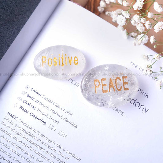 Clear Quartz Switch Word Peace