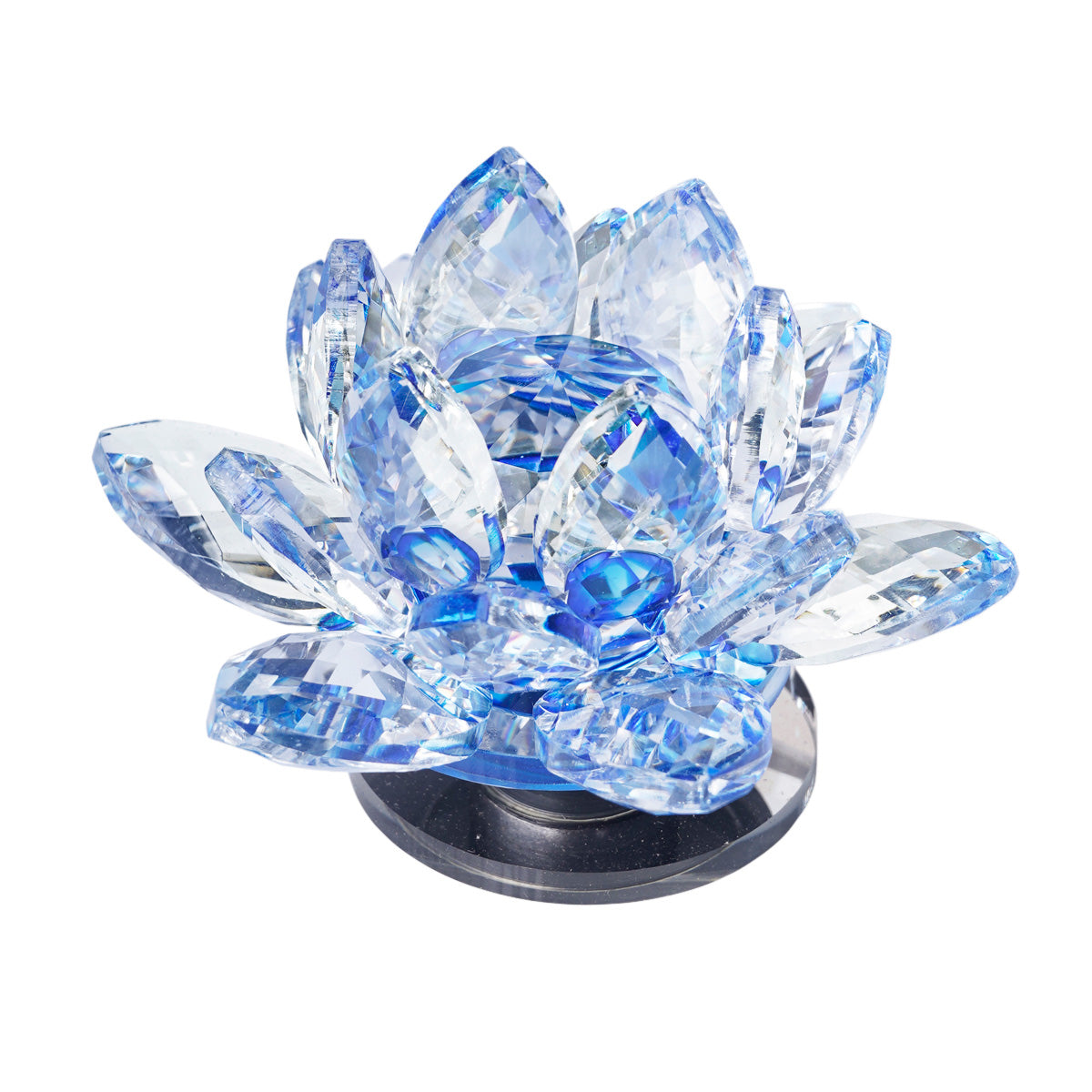 Crystal flower Lotus Blue