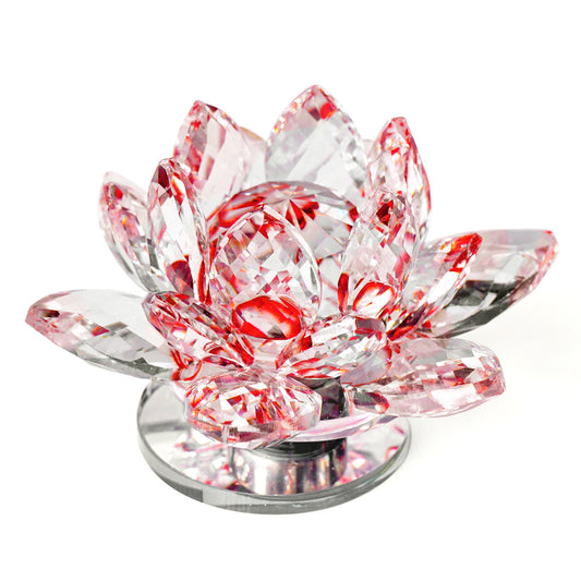 Crystal flower Lotus Red