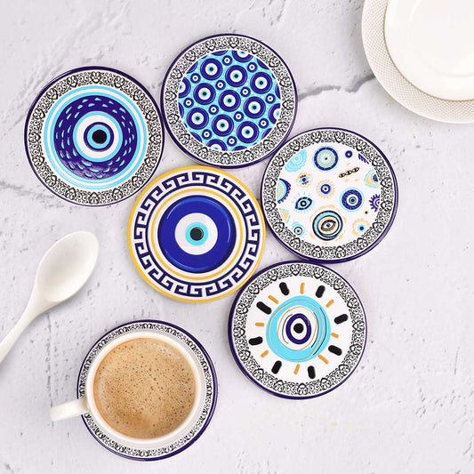 Evil Eye Ceramic Coaster