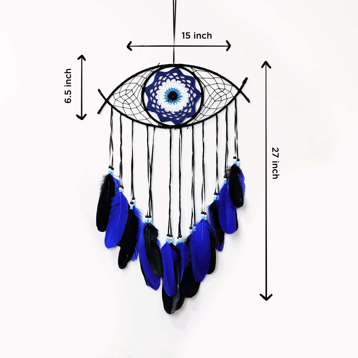 Evil Eye Eye Shape Dream Catcher (Black)