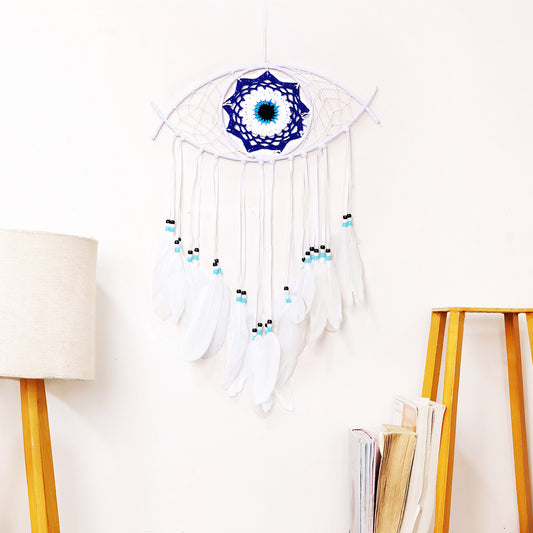 Evil Eye Eye Shape Dream Catcher (White)