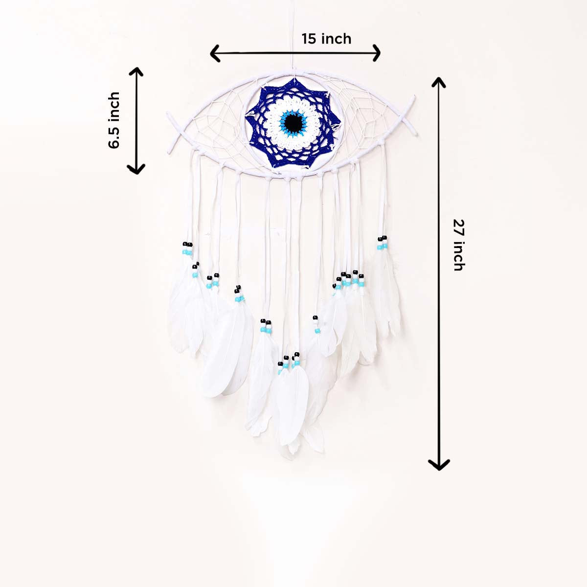 Evil Eye Eye Shape Dream Catcher (White)