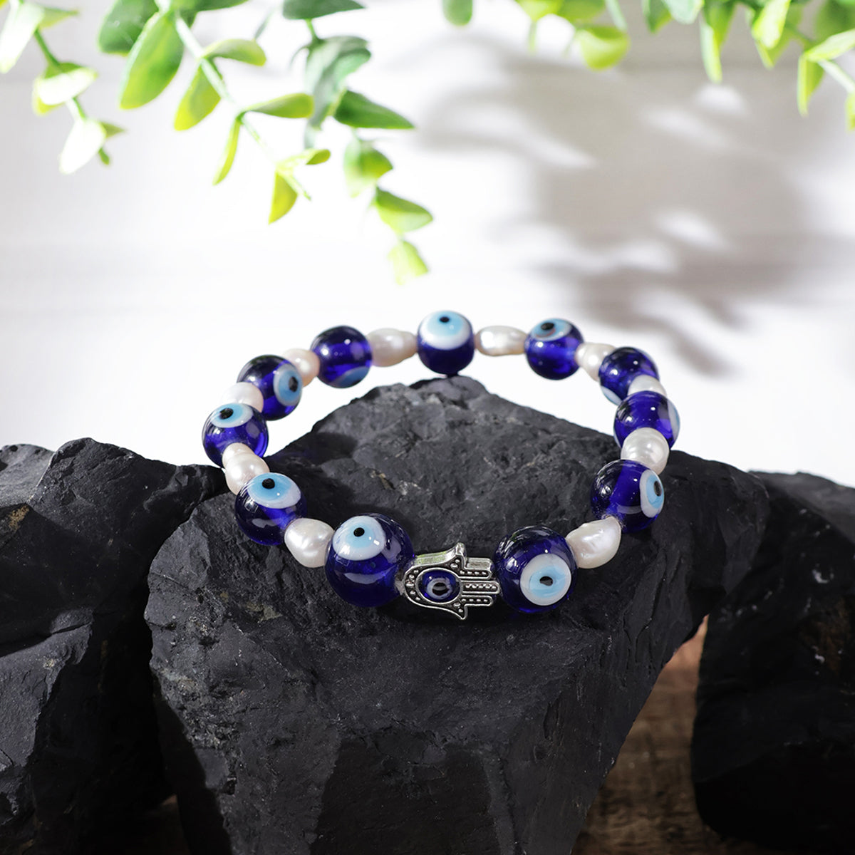 Evil Eye Mother Of Pearl Bracelet