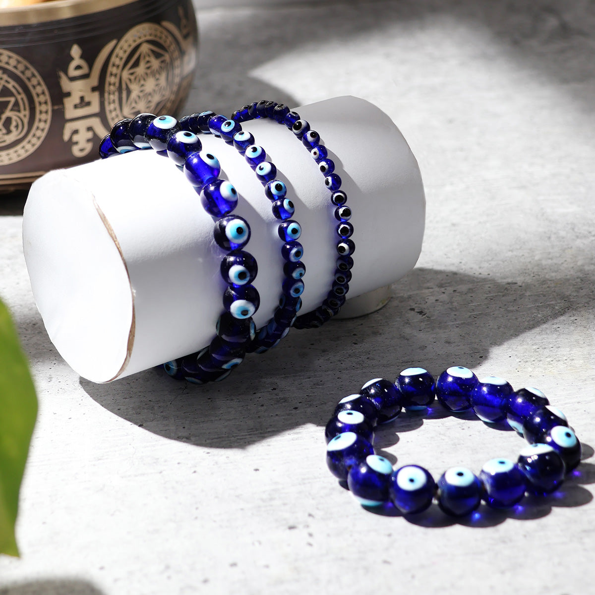 Evil Eye Round Beads Bracelet