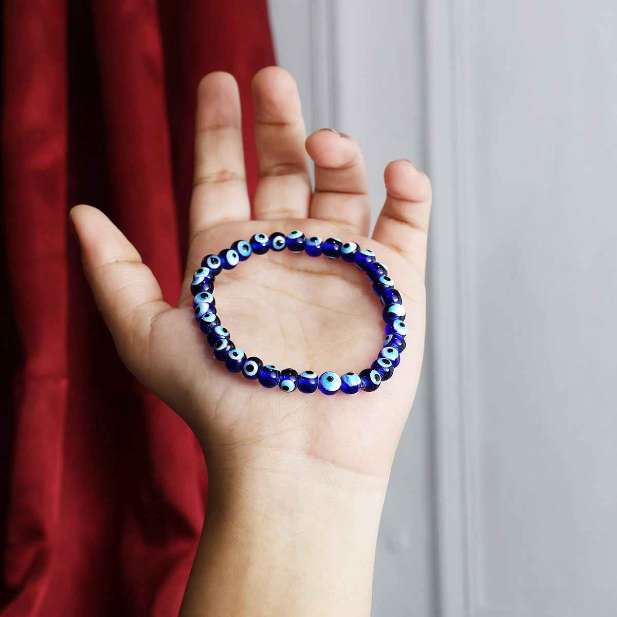 Evil Eye Round Beads Bracelet