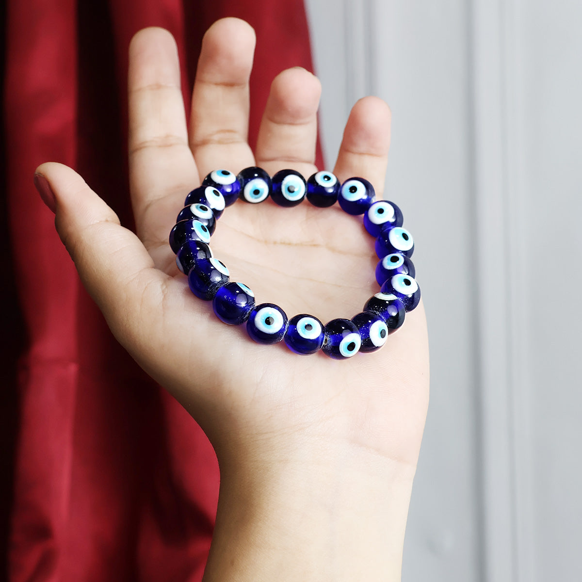 Evil Eye Round Beads Bracelet