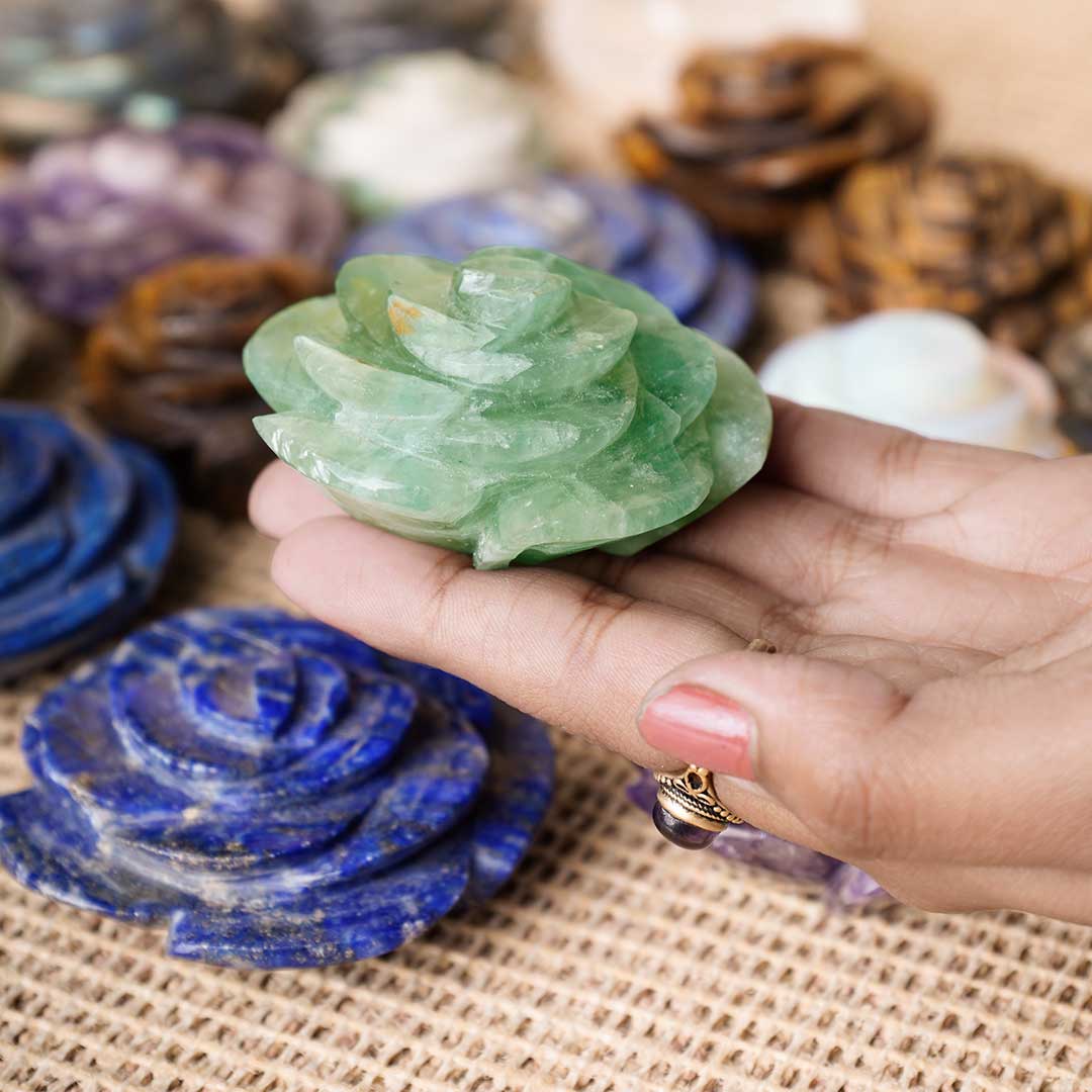 Fluorite Crystal Rose Flower