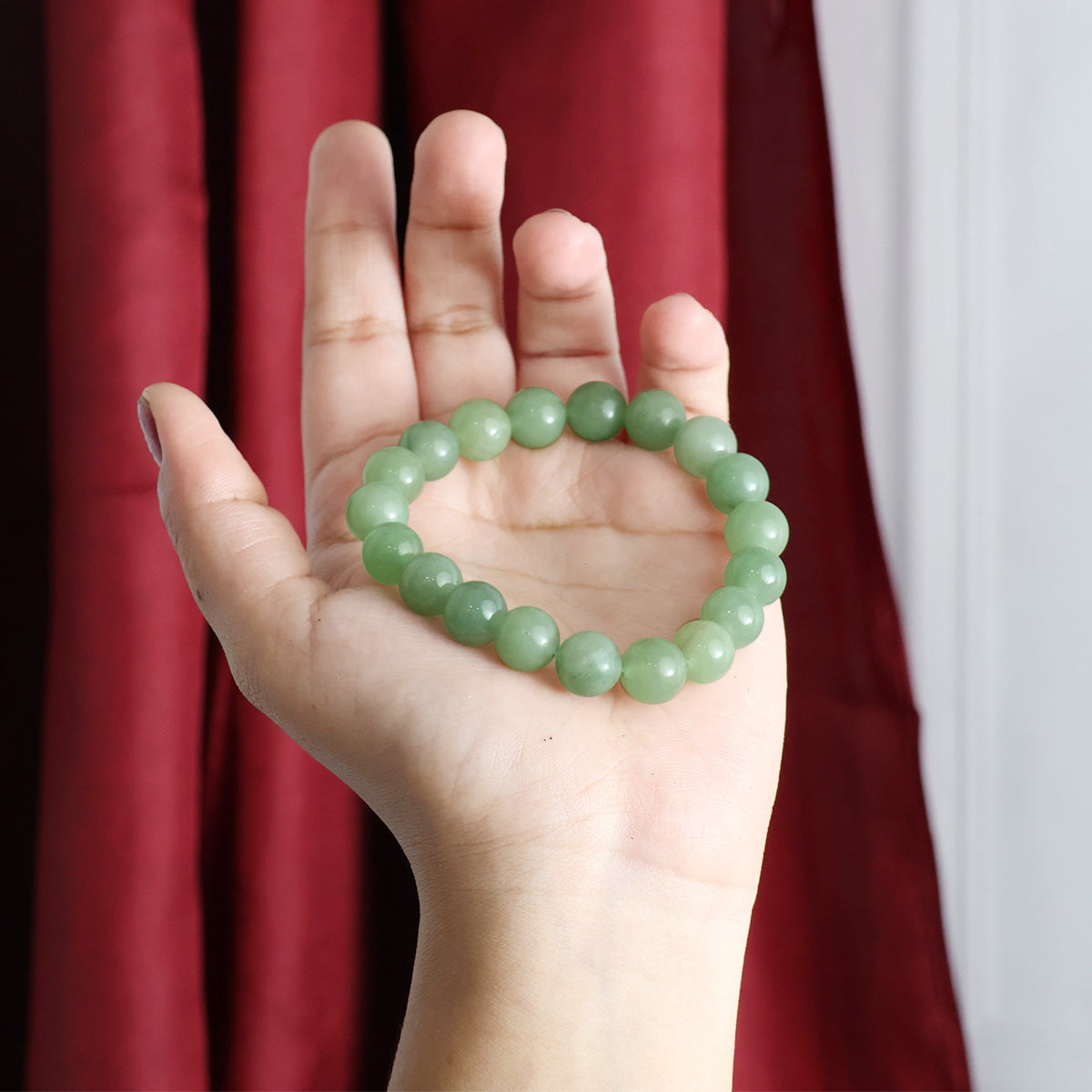 Green Aventurine Round Beads Bracelet