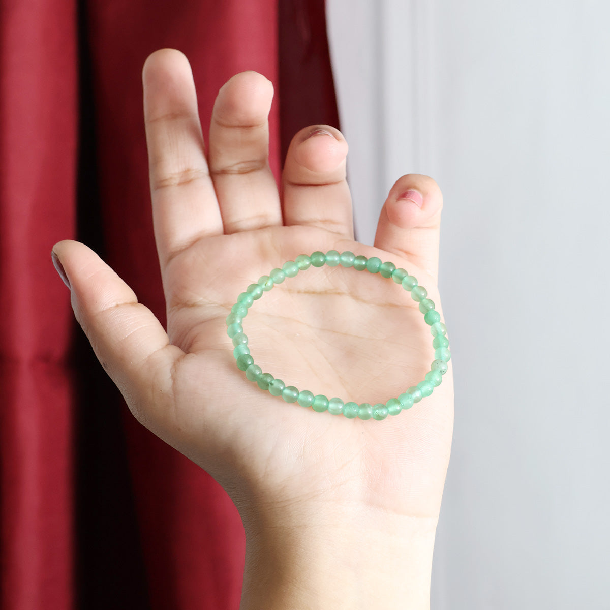 Green Aventurine Round Beads Bracelet