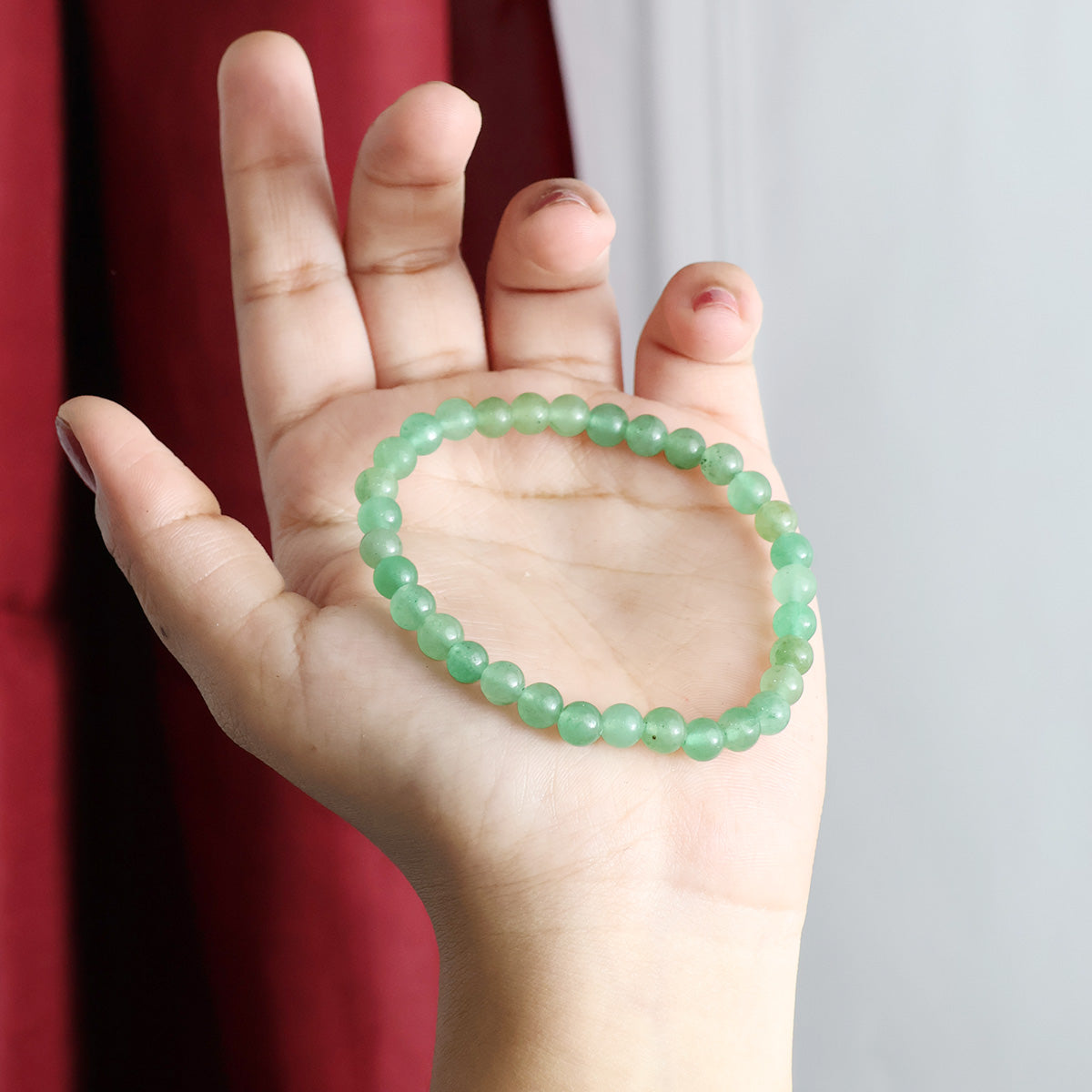 Green Aventurine Round Beads Bracelet