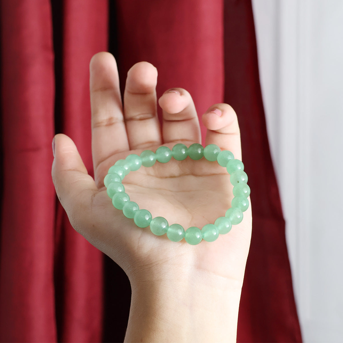 Green Aventurine Round Beads Bracelet