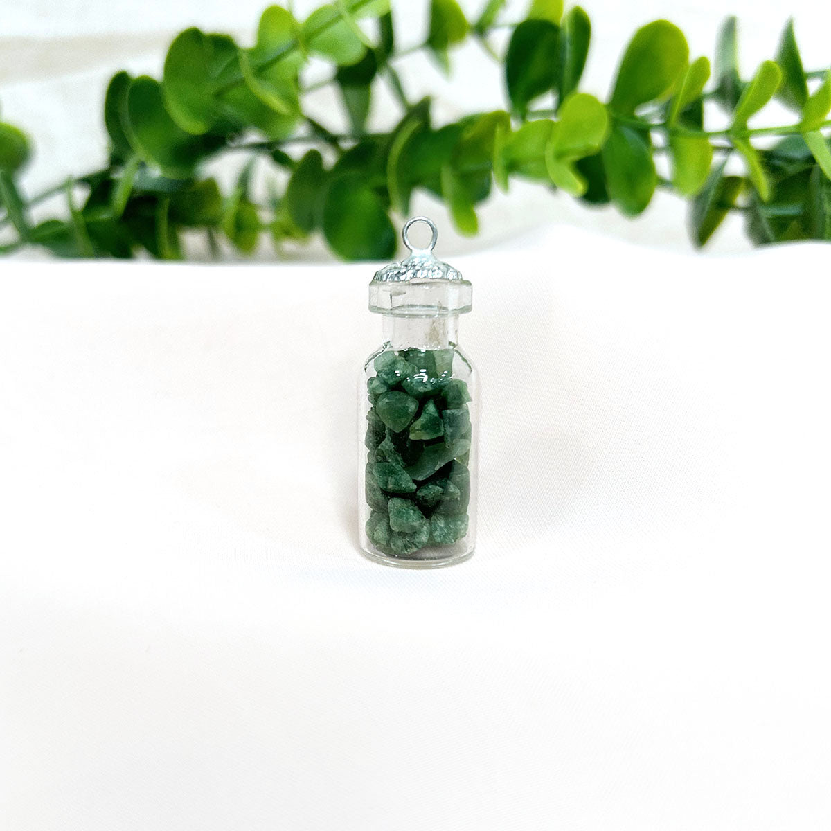 Green Jade Chips Bottle Pendant