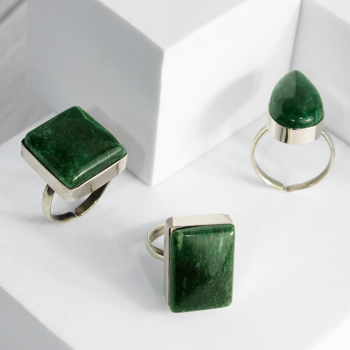 Green Jade Stone Ring