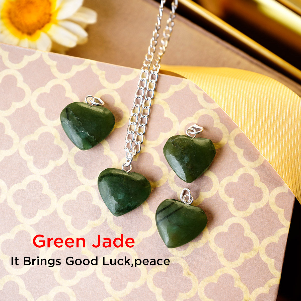 Green Jade Heart Pendant