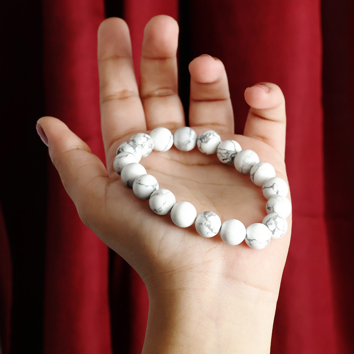 Howlite Round Stone Bracelet