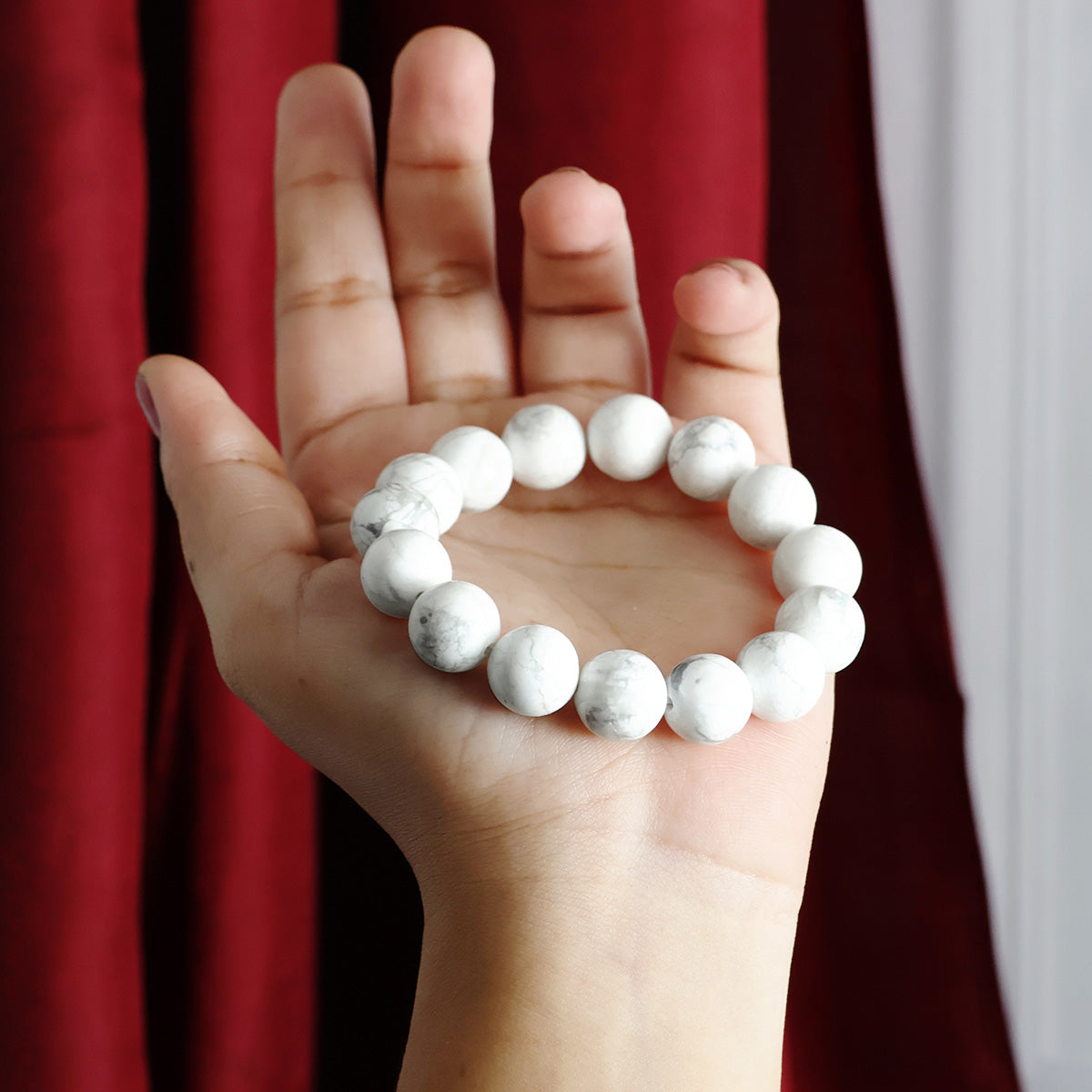 Howlite Round Stone Bracelet