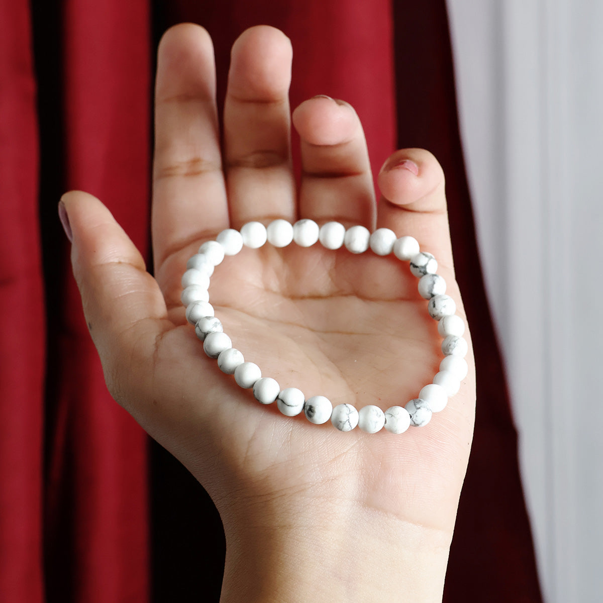 Howlite Round Stone Bracelet