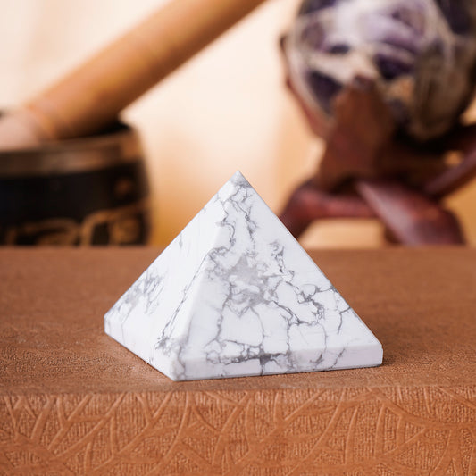 Howlite Stone Pyramid