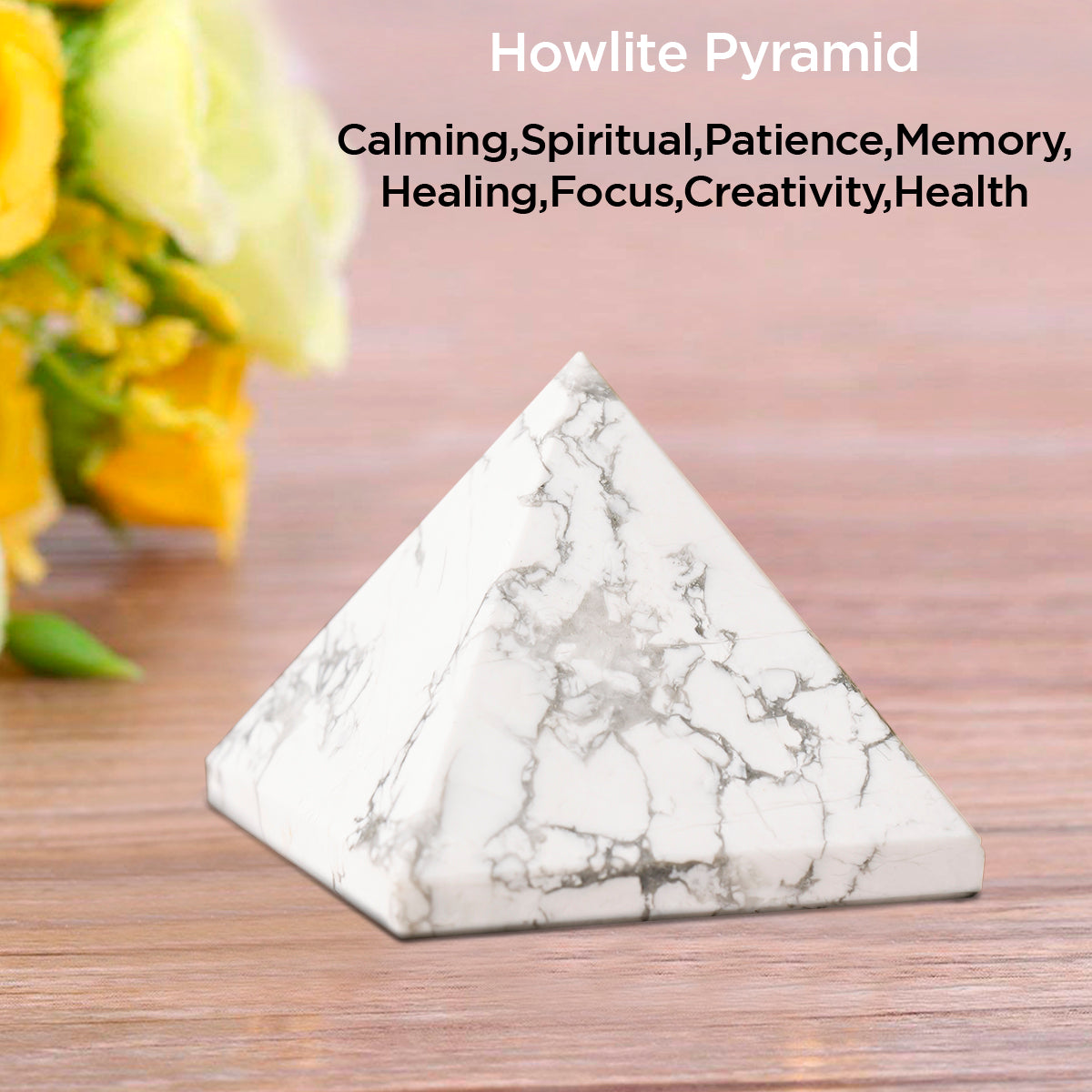 Howlite Stone Pyramid