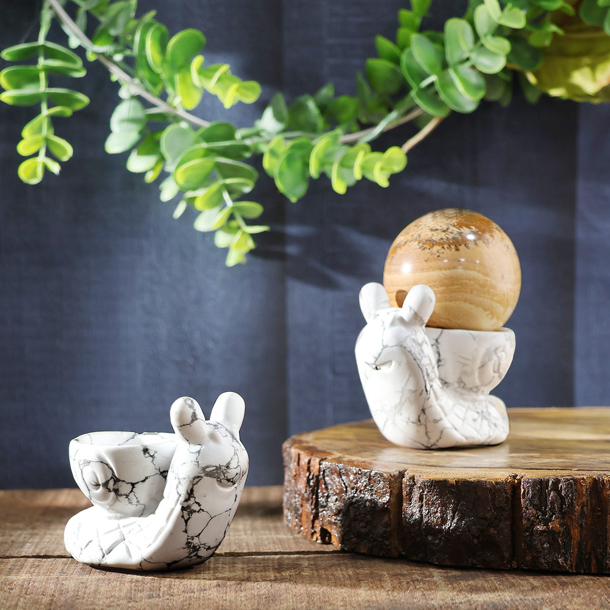 Howlite Stone Snail