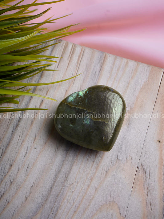 Labradorite Heart Stone