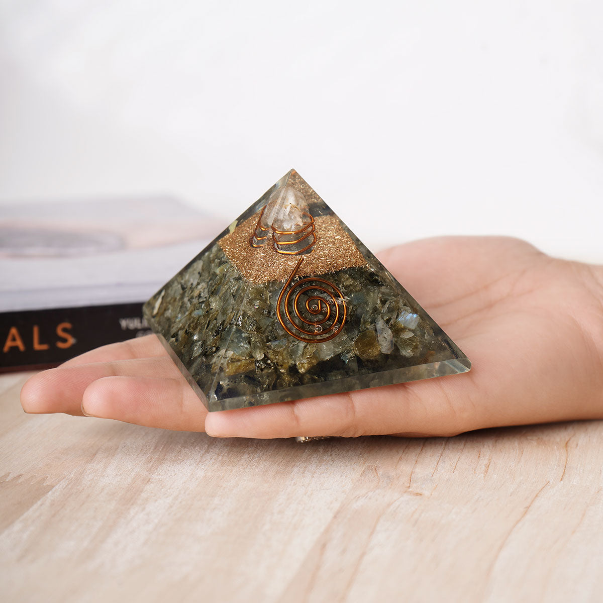 Labradorite Crystal Orgone Pyramid