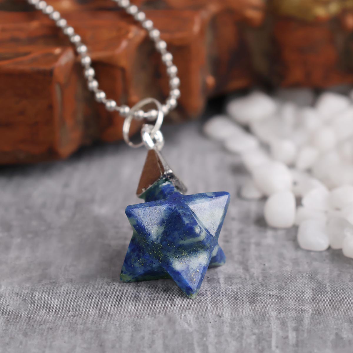 Lapis Lazuli Merkaba Shape Pendant