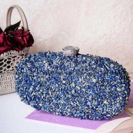 Lapis Lazuli Chips Stone Purse