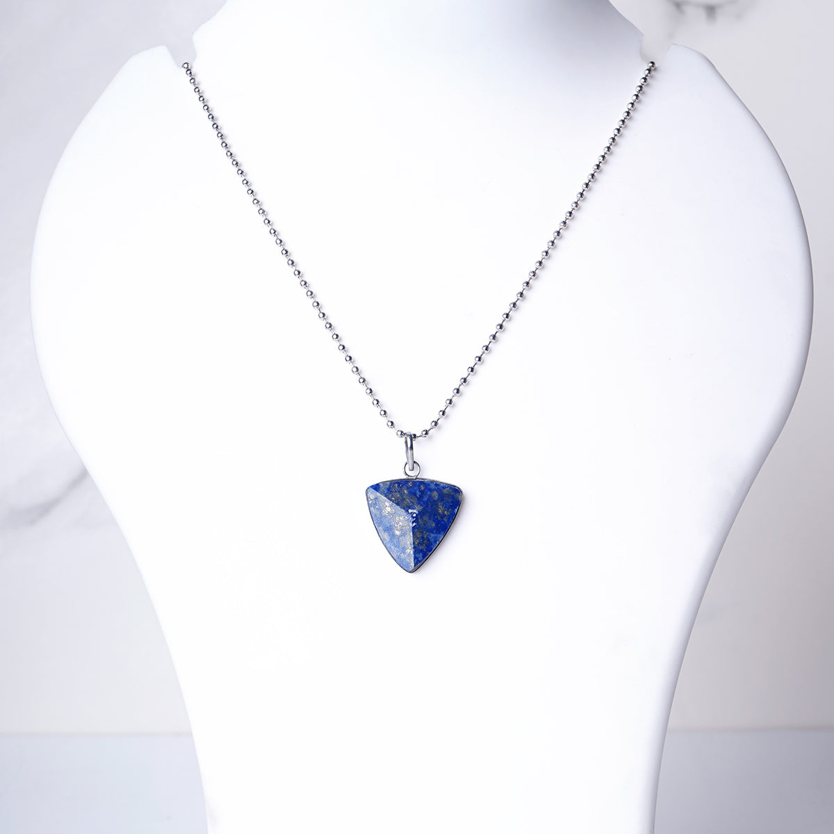 Lapis Lazuli Crystal Triangle Pendant