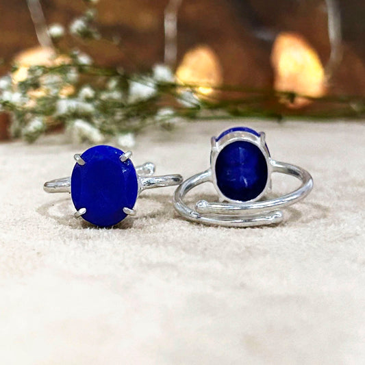 Lapis Lazuli Faceted Cut Ring