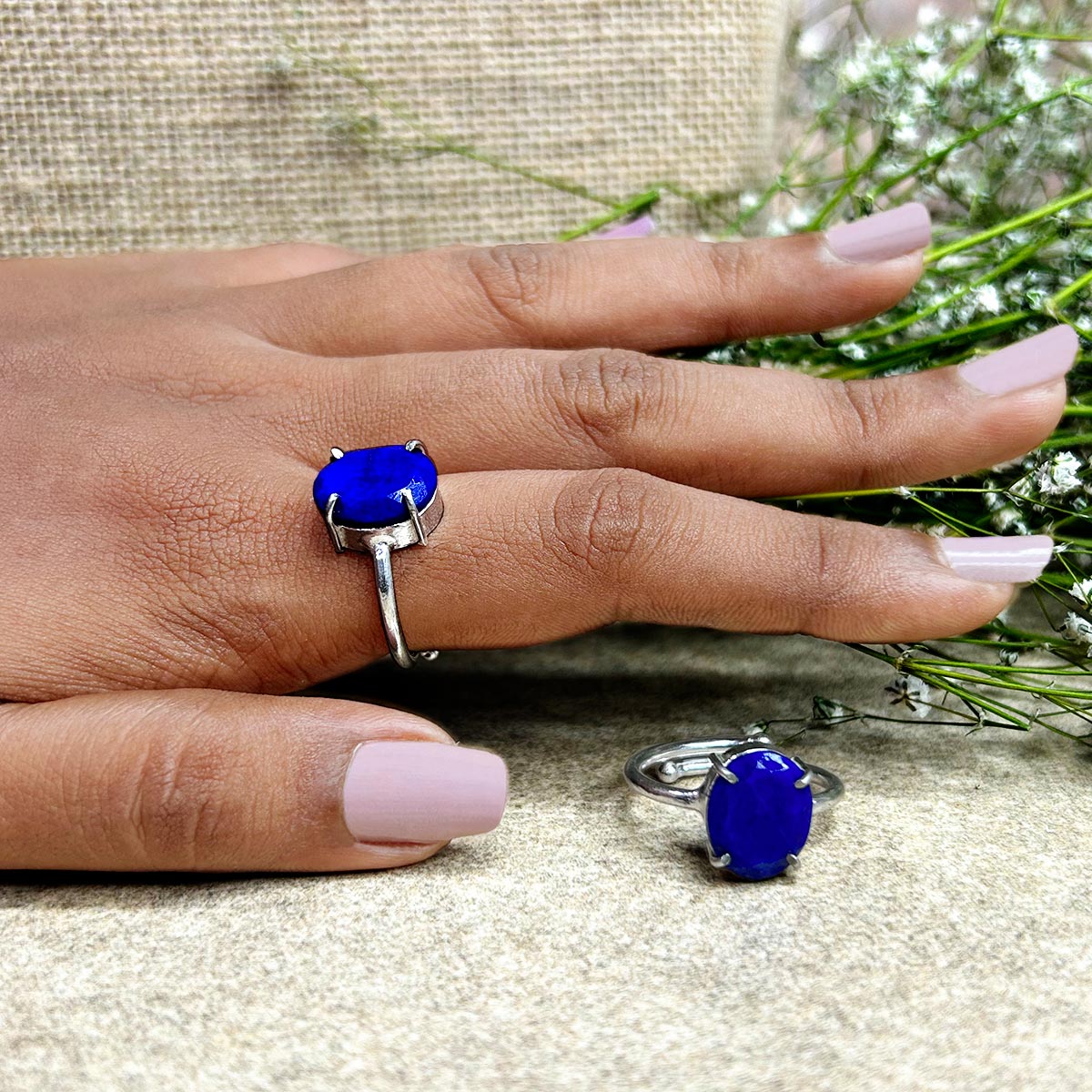 Lapis Lazuli Faceted Cut Ring