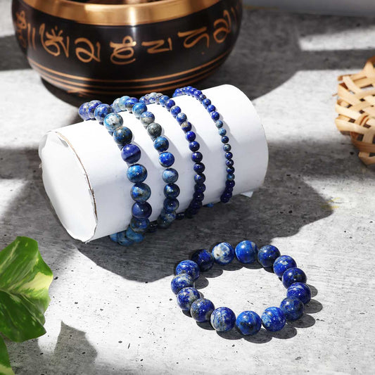 Lapis Lazuli Round Beads  Bracelet