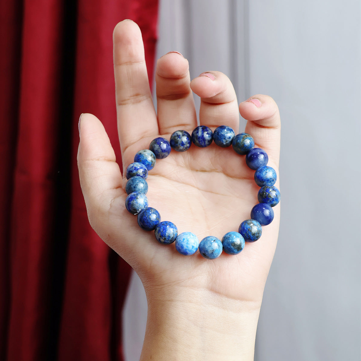 Lapis Lazuli Round Beads  Bracelet