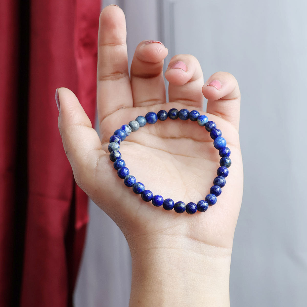 Lapis Lazuli Round Beads  Bracelet