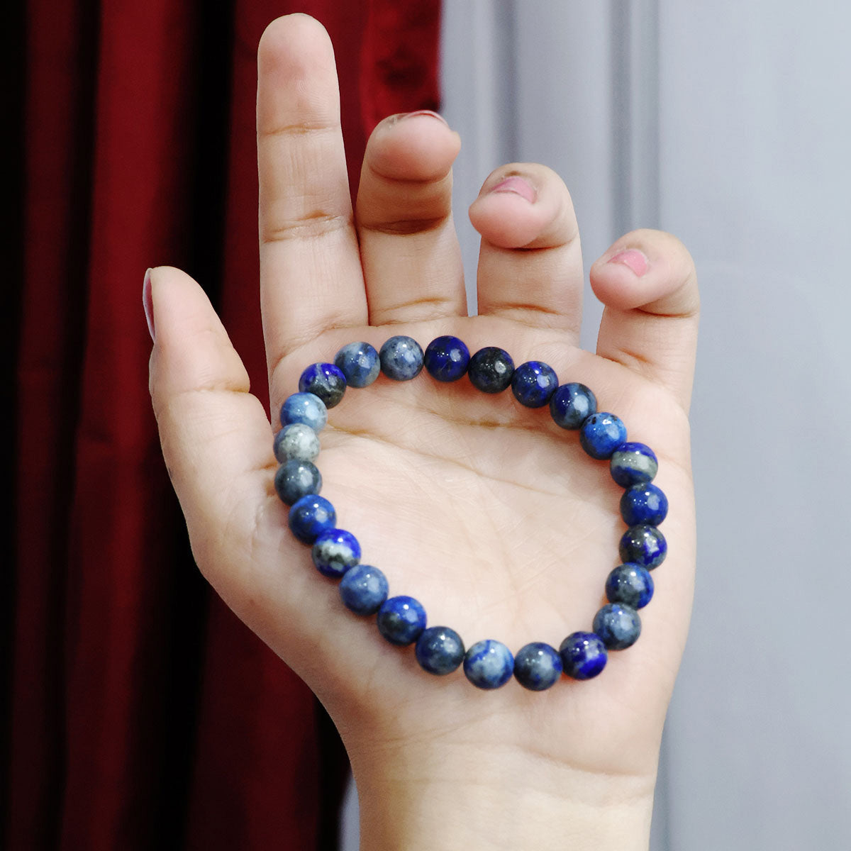 Lapis Lazuli Round Beads  Bracelet