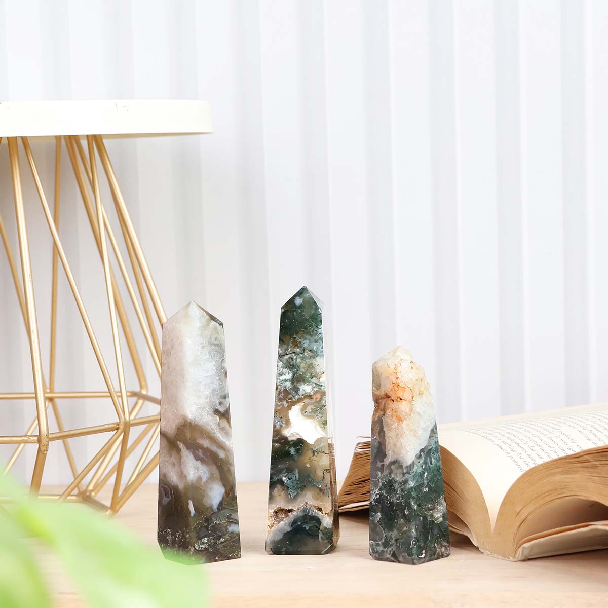 Moss Agate Tower Point