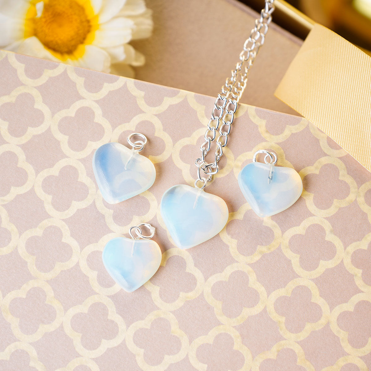 Opalite Heart Pendant