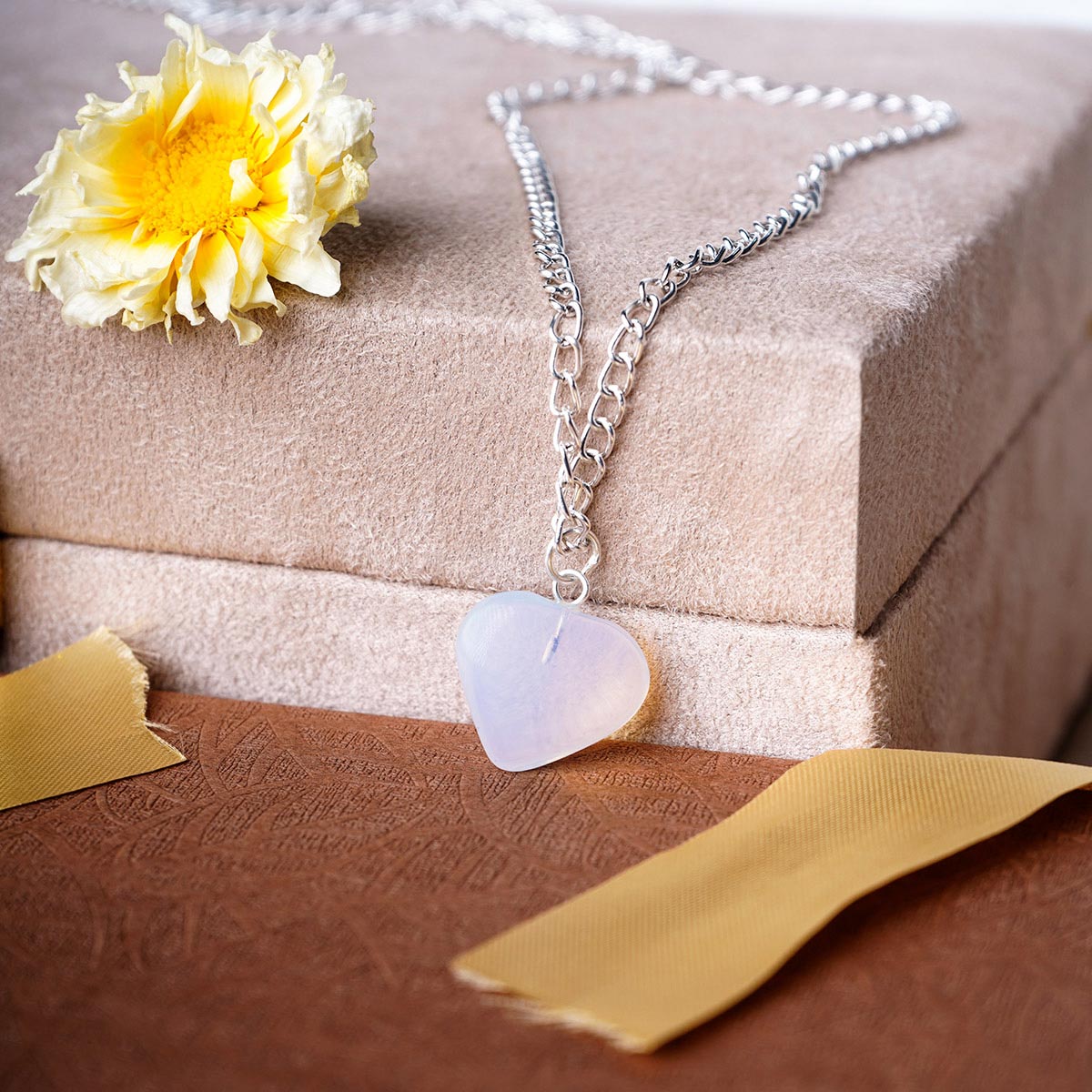 Opalite Heart Pendant