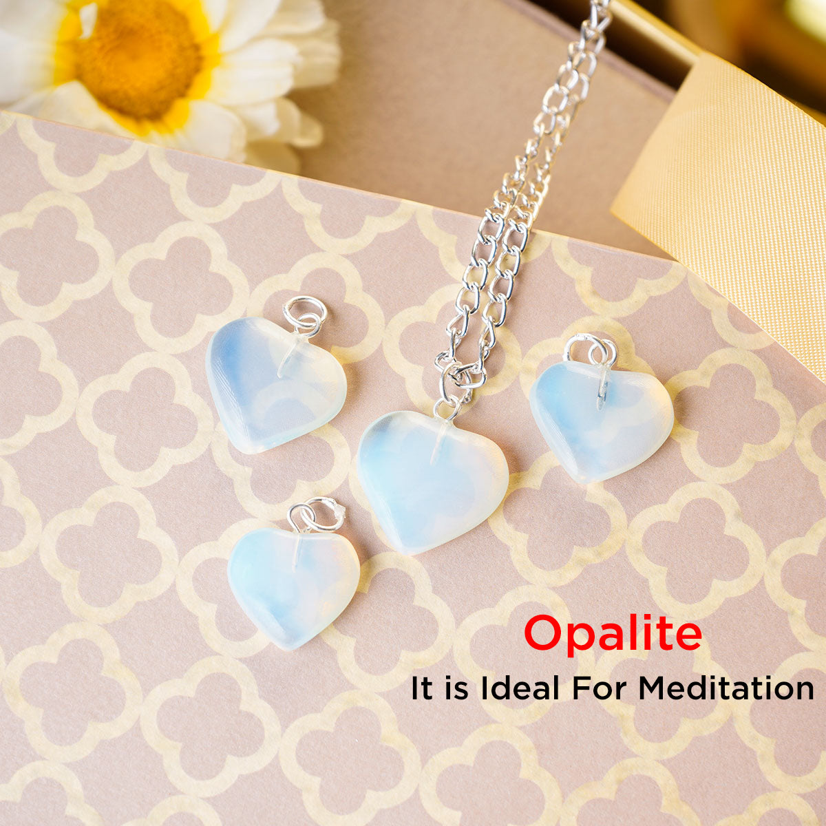 Opalite Heart Pendant