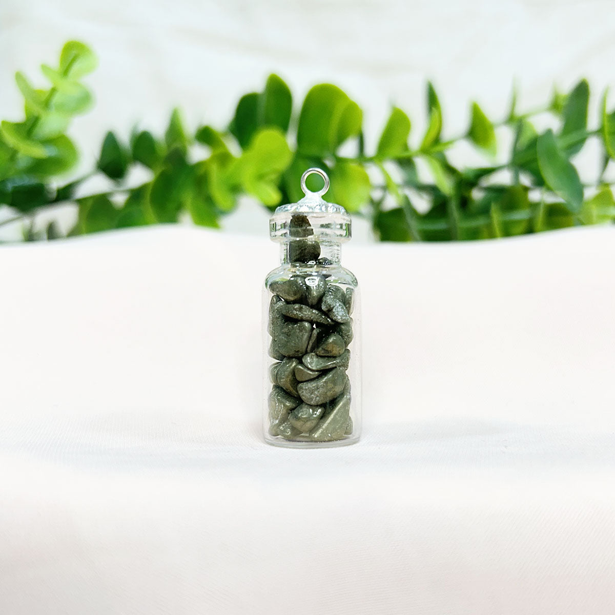 Pyrite Chips Bottle Pendant