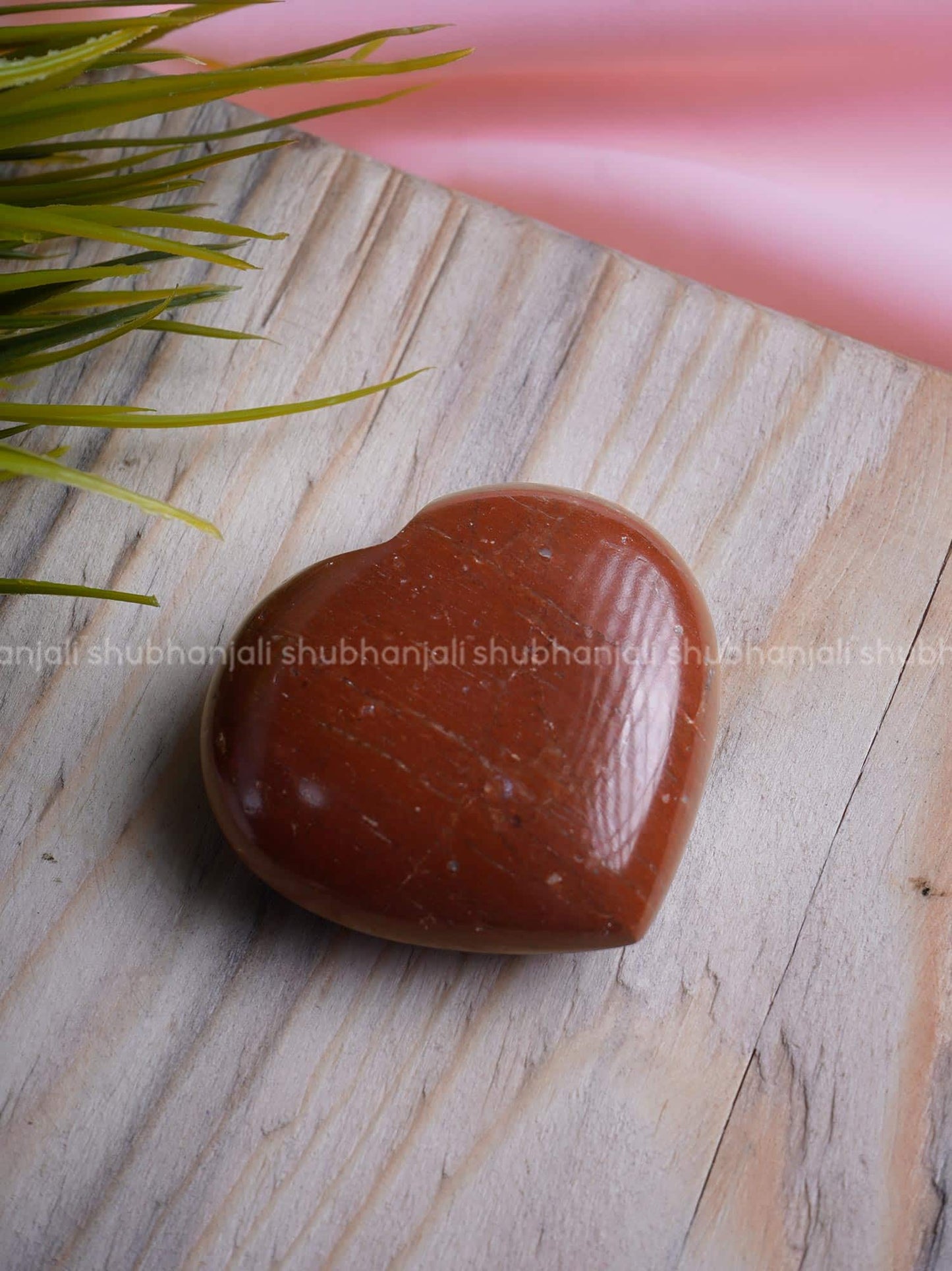 Red Jasper Heart Stone