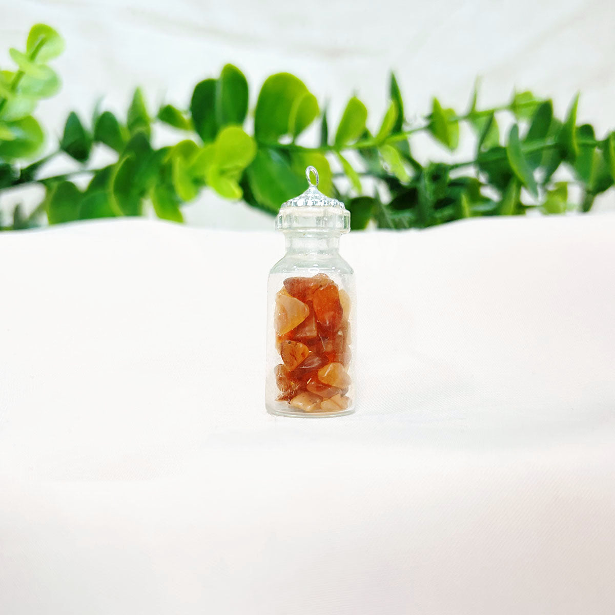 Red Carnelian Chips Bottle Pendant