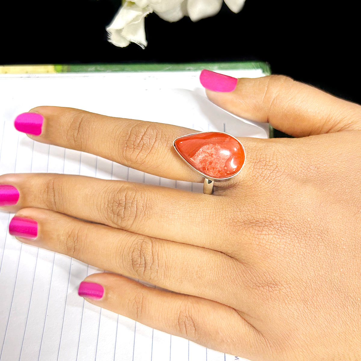 Red Jasper Stone Rings