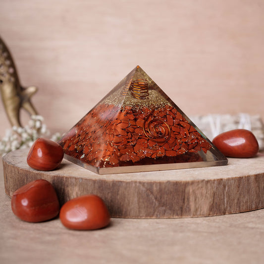 Red Jasper Crystal Orgone Pyramid