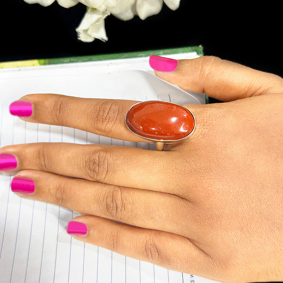 Red Jasper Stone Rings