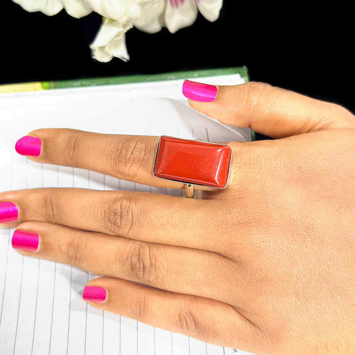 Red Jasper Stone Rings