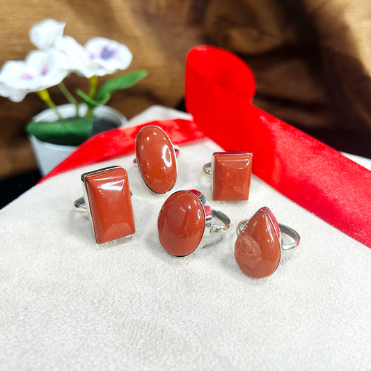 Red Jasper Stone Rings