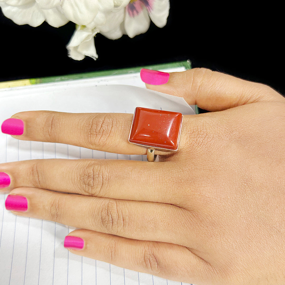 Red Jasper Stone Rings