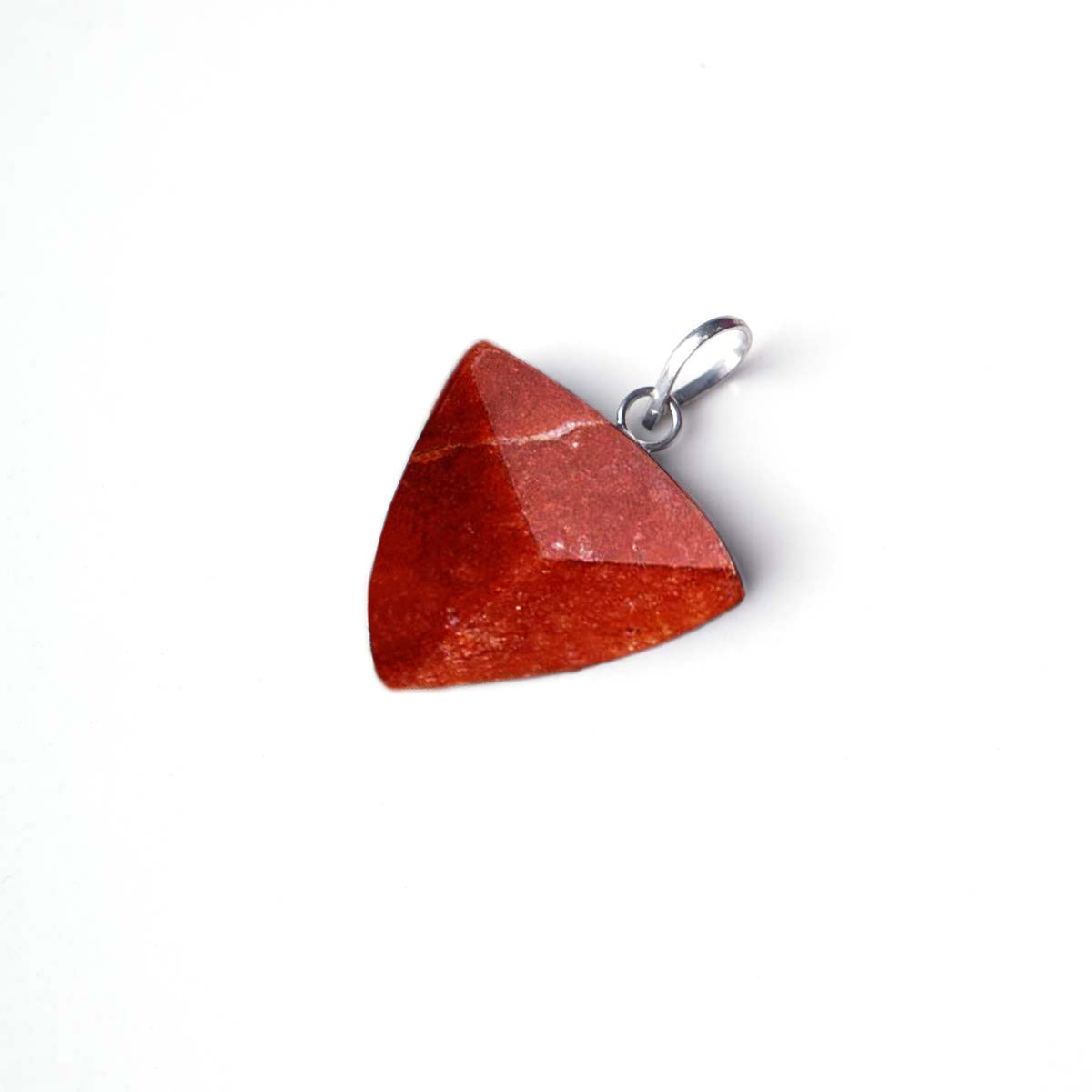 Red Jasper Crystal Triangle Pendant